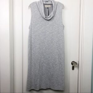 Gray Sleeveless Cowl Neck Shift Dress NWT